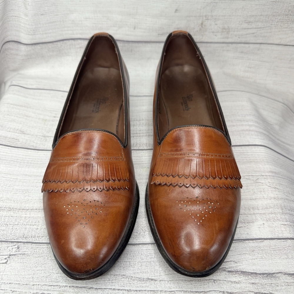 Allen Edmonds Brown Leather Kiltie Loafers Size 12B
